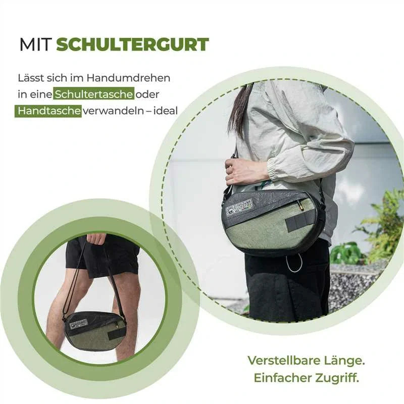 ROAD TO SKY Nachhaltige Fahrrad-Lenkertasche aus recycelten Reifen 2.5L