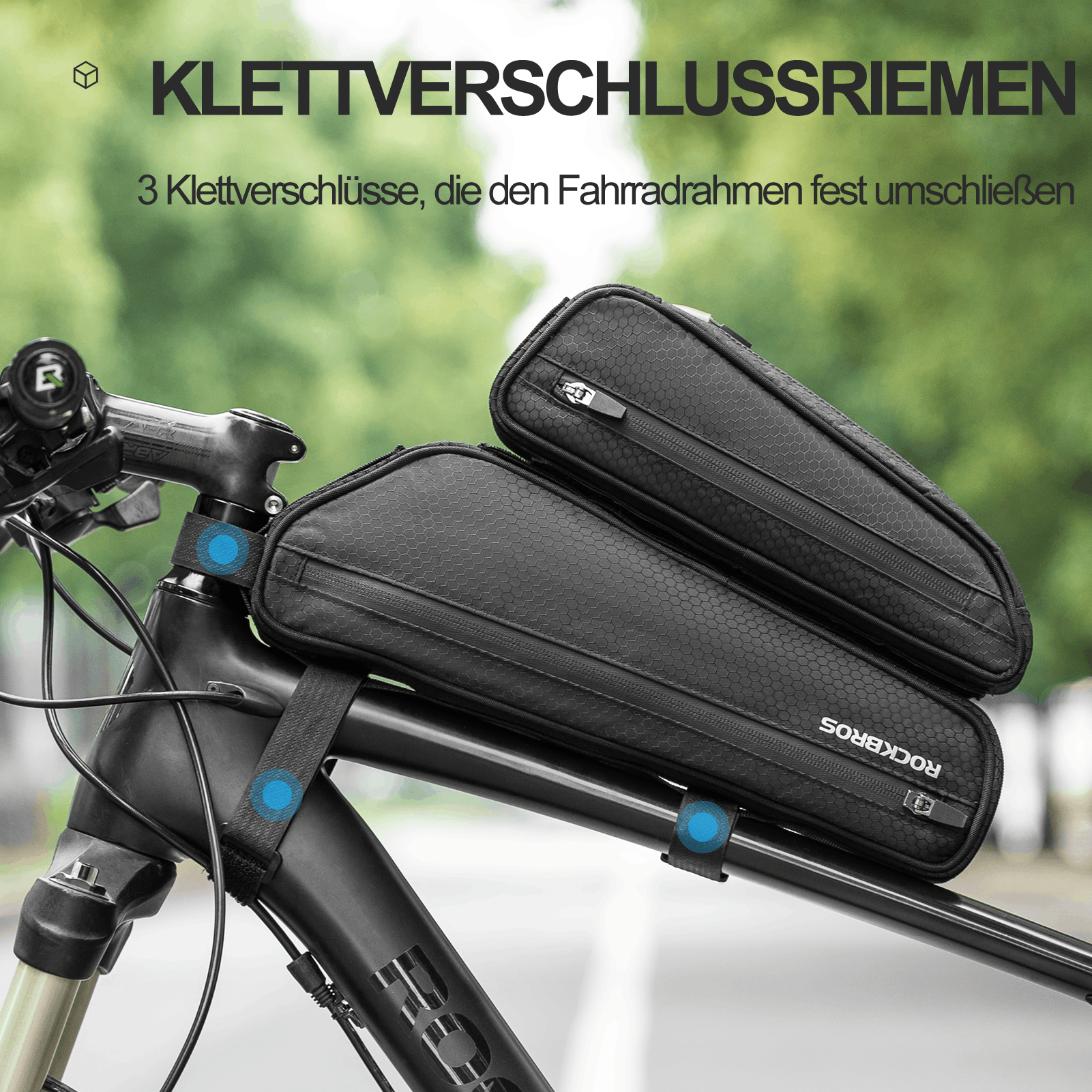 ROCKBROS 2 in 1 Fahrradtasche Set Rahmentasche Oberrohrtasche  2,5L