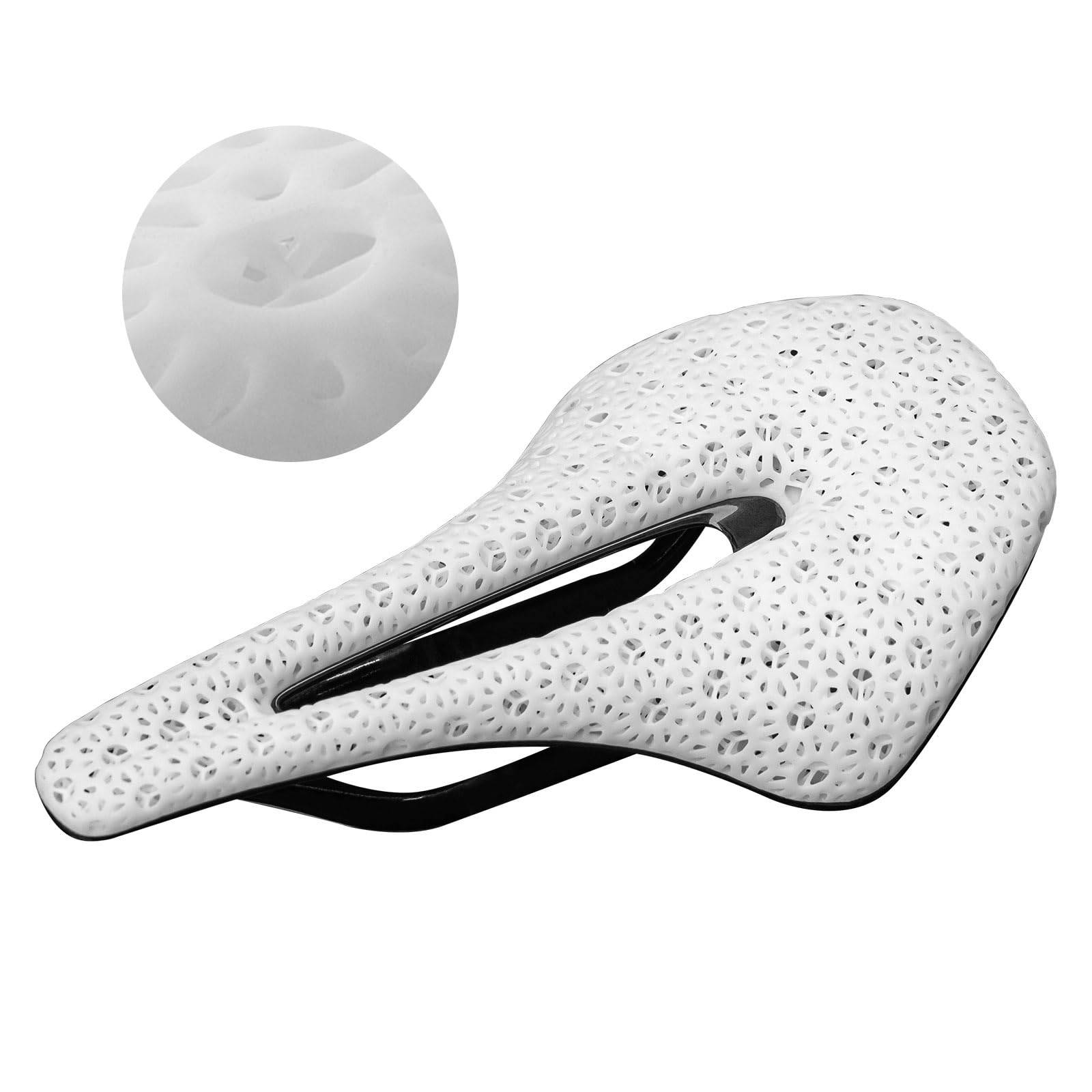 ROCKBROS 3D Druck Carbon Rennradsattel Ultraleicht Stoßdämpfender Ergonomischer