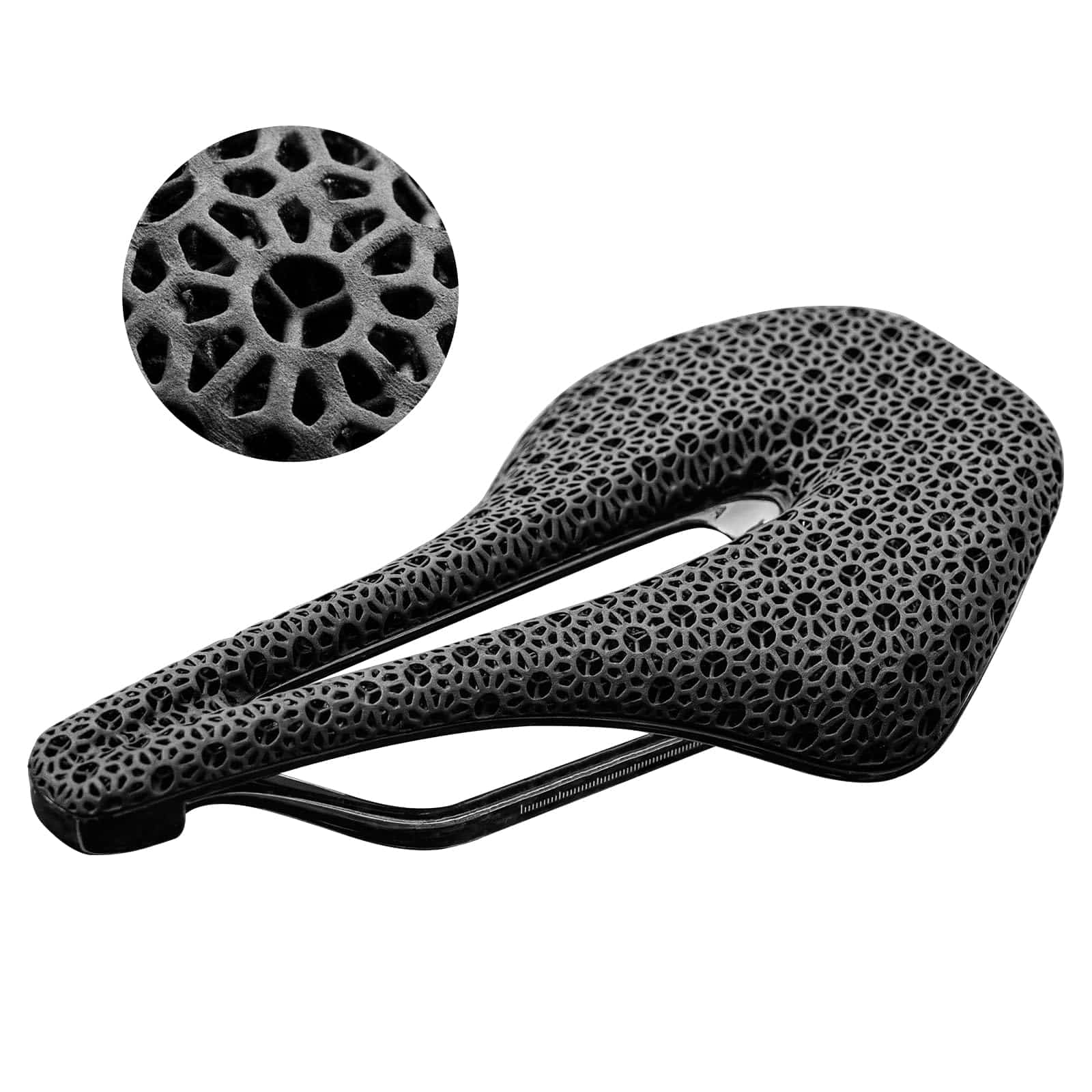 ROCKBROS 3D Druck Carbon Rennradsattel Ultraleicht Stoßdämpfender Ergonomischer