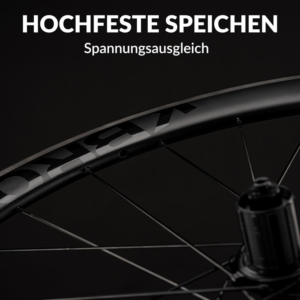 ROCKBROS 700C Carbon Laufradsatz 38mm Scheibenbremse Steckachse Laufrad Set für Rennrad