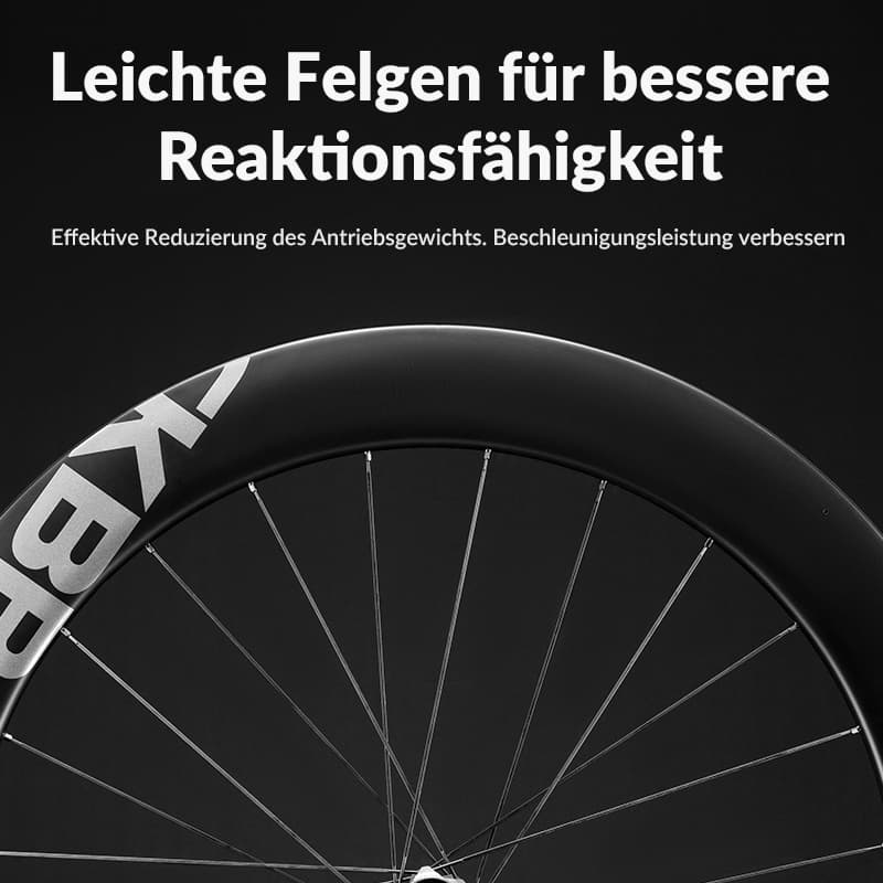 ROCKBROS 700C Carbon Laufradsatz 65mm Scheibenbremse Steckachse Laufrad Set für Rennrad