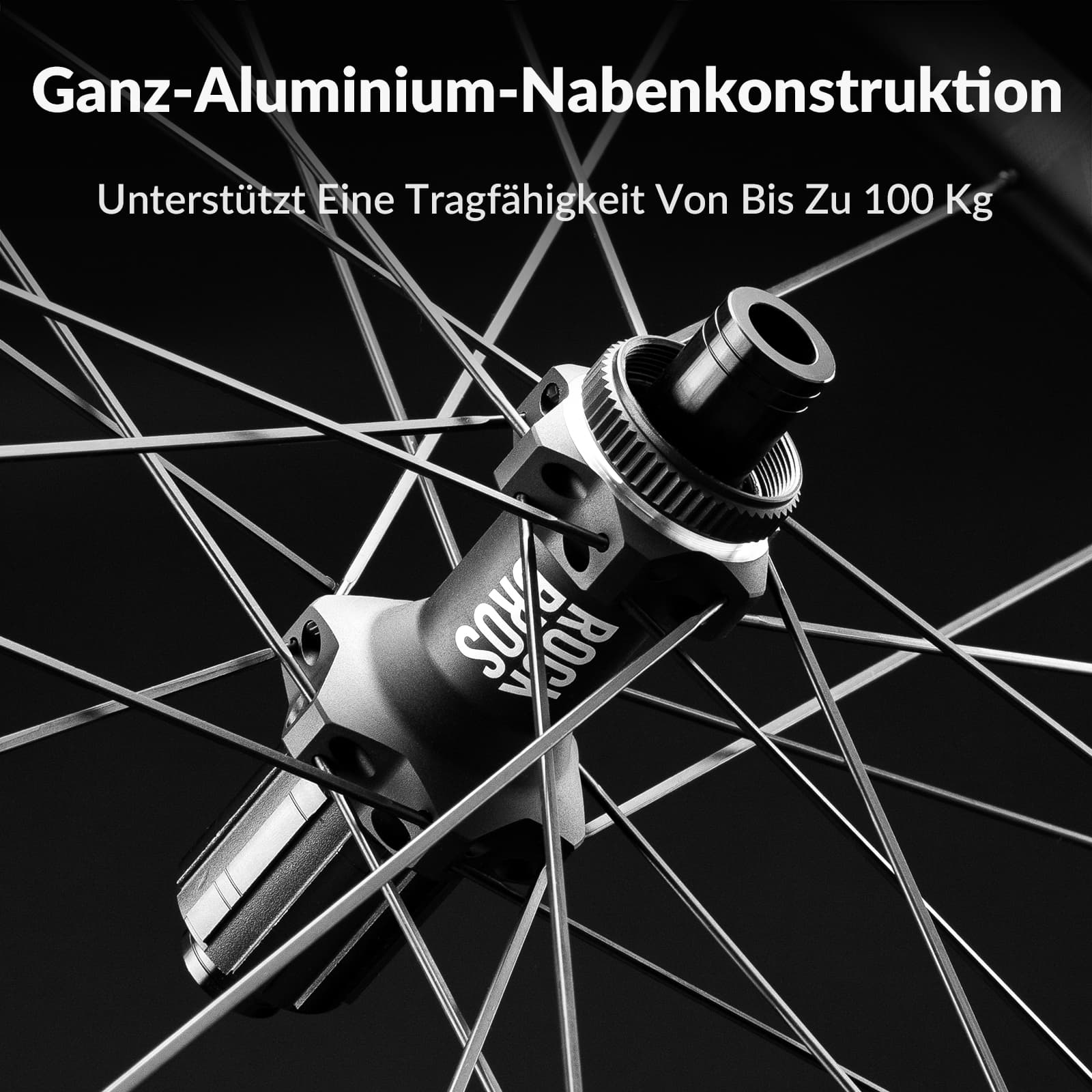 ROCKBROS 700C Carbon Laufradsatz 65mm Scheibenbremse Steckachse Laufrad Set für Rennrad