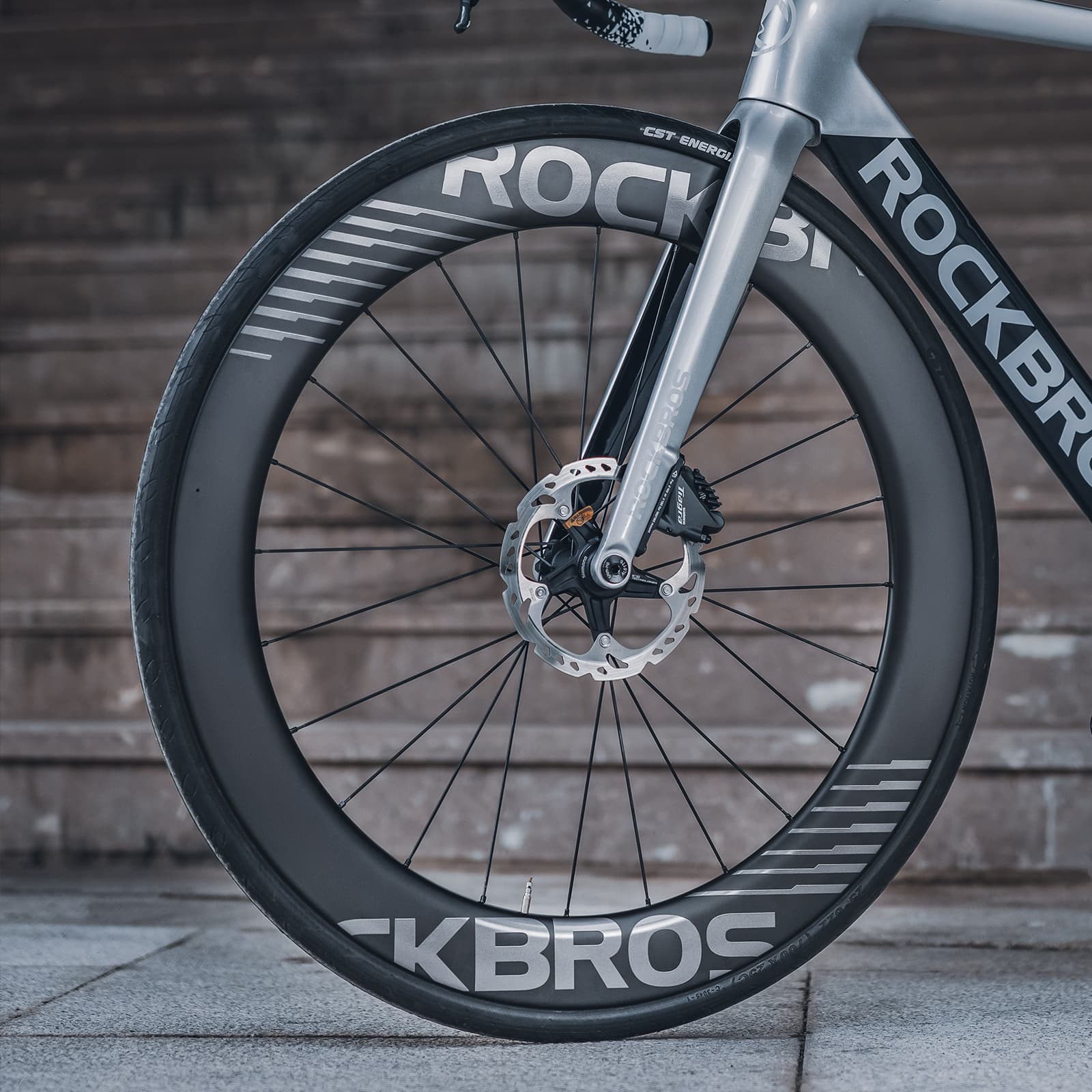 ROCKBROS 700C Carbon Laufradsatz 65mm Scheibenbremse Steckachse Laufrad Set für Rennrad