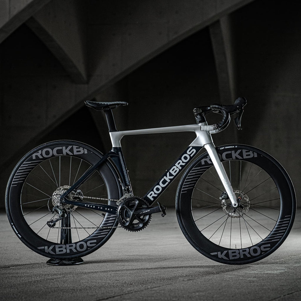 ROCKBROS 700C Carbon Laufradsatz 65mm Scheibenbremse Steckachse Laufrad Set für Rennrad