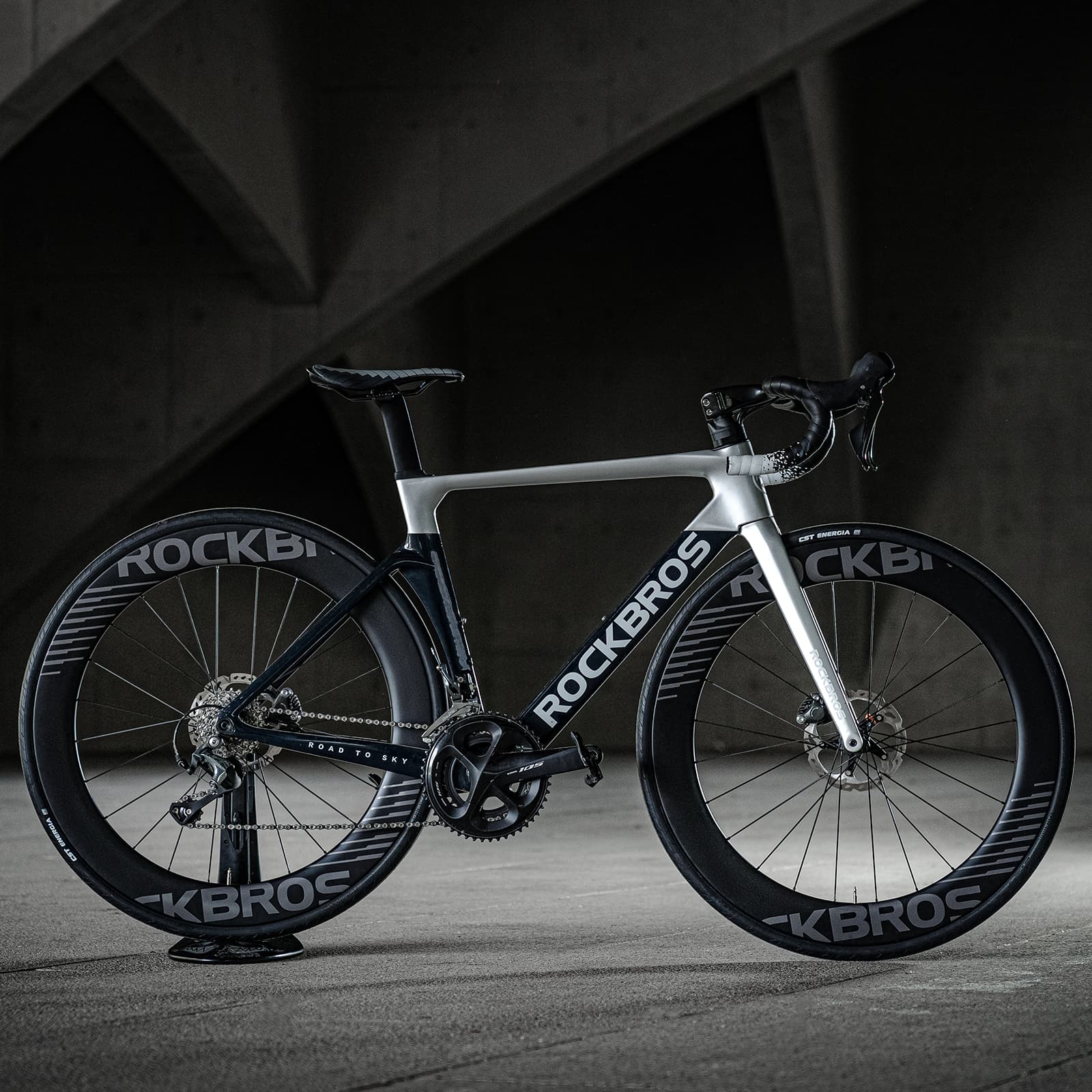 ROCKBROS 700C Carbon Laufradsatz 65mm Scheibenbremse Steckachse Laufrad Set für Rennrad