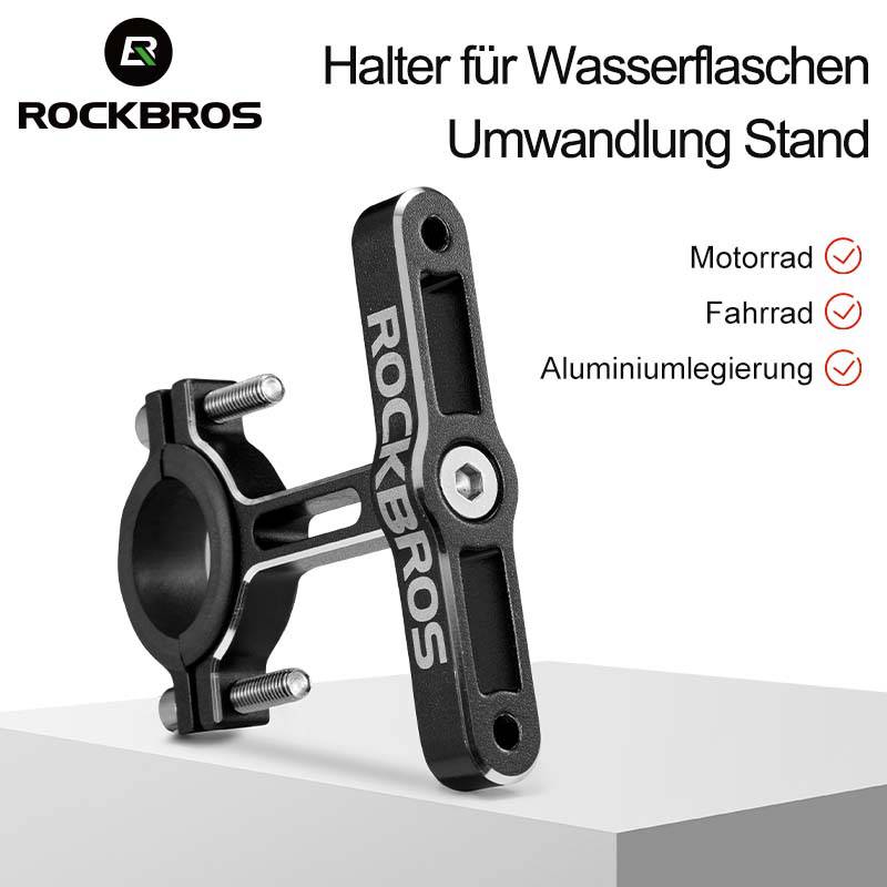 ROCKBROS Alu Universal Flaschenhalter Adapter für Fahrrad und Motorrad