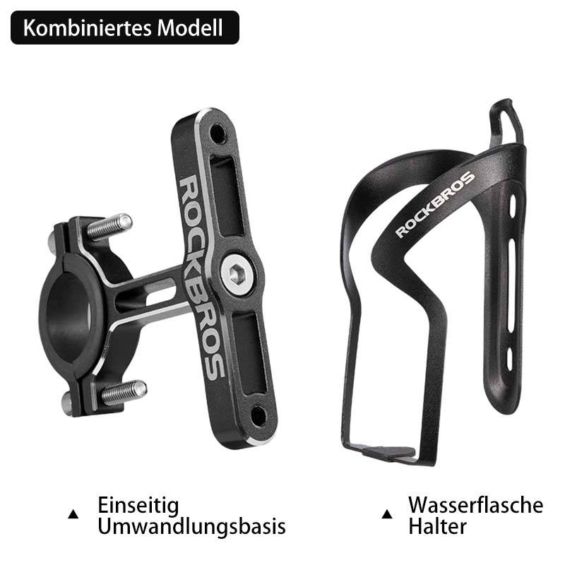 ROCKBROS Alu Universal Flaschenhalter Adapter für Fahrrad und Motorrad