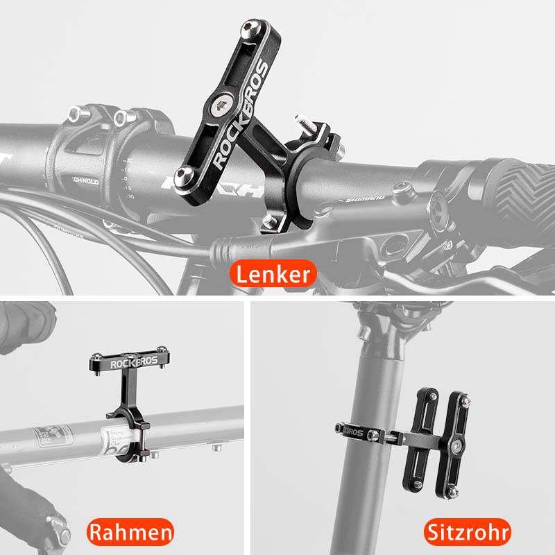 ROCKBROS Alu Universal Flaschenhalter Adapter für Fahrrad und Motorrad