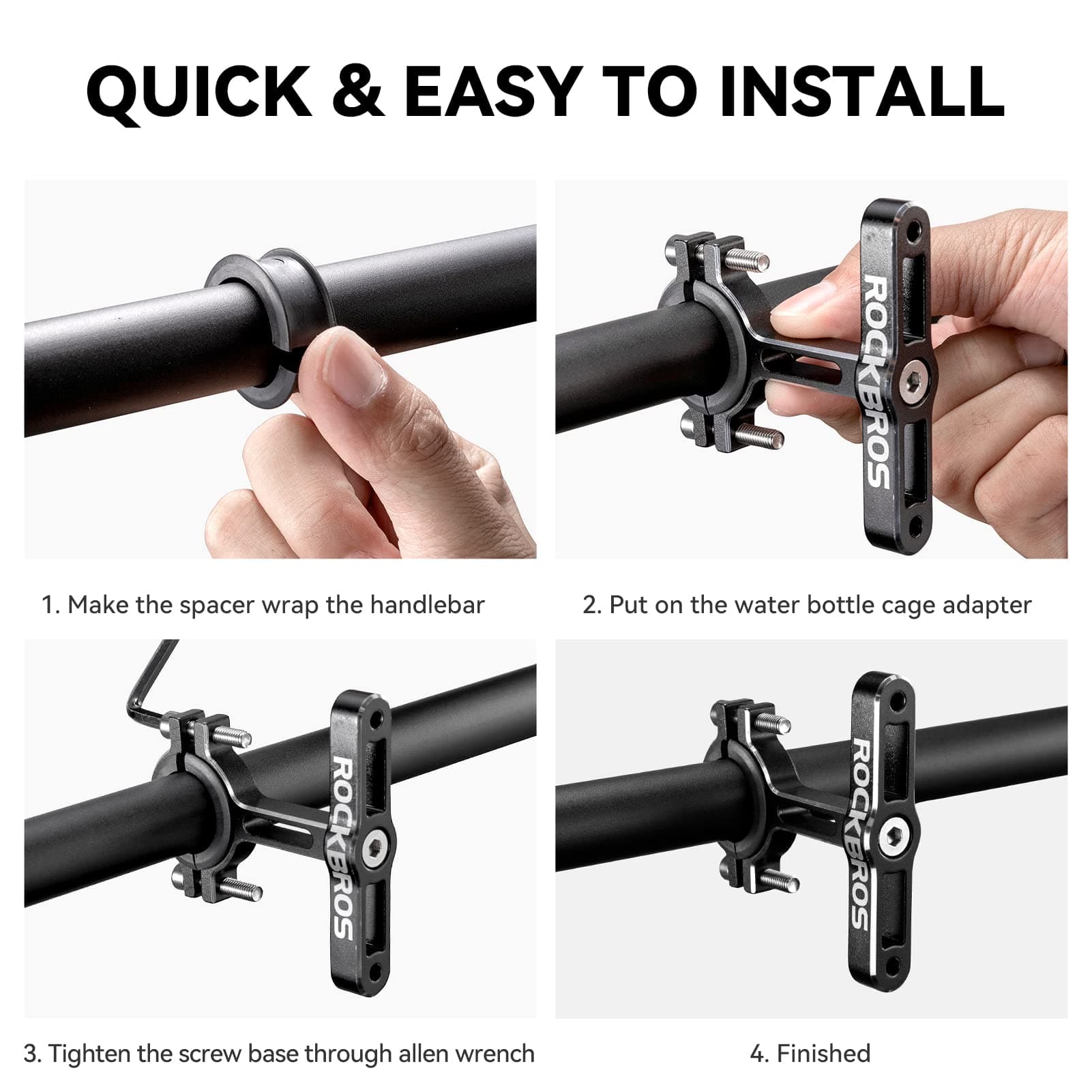 ROCKBROS Alu Universal Flaschenhalter Adapter für Fahrrad und Motorrad