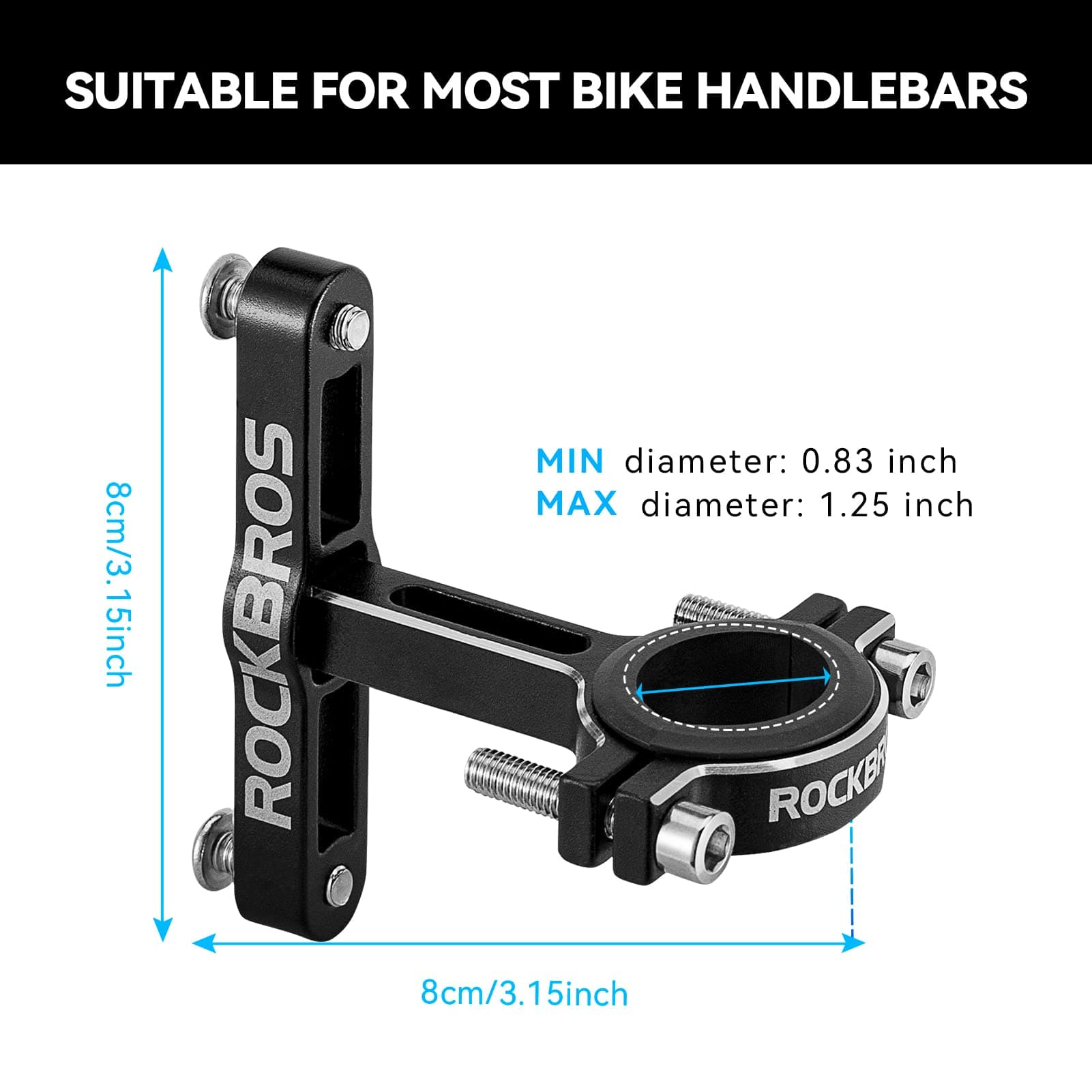 ROCKBROS Alu Universal Flaschenhalter Adapter für Fahrrad und Motorrad