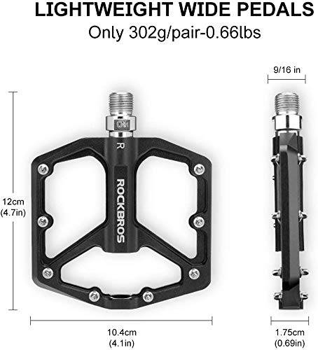 ROCKBROS Aluminium Platform Pedale 9/16 Zoll für MTB E-Bike Stadtrad