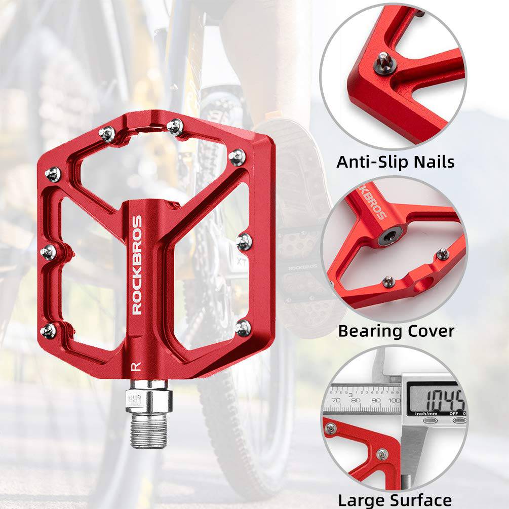 ROCKBROS Aluminium Platform Pedale 9/16 Zoll für MTB E-Bike Stadtrad