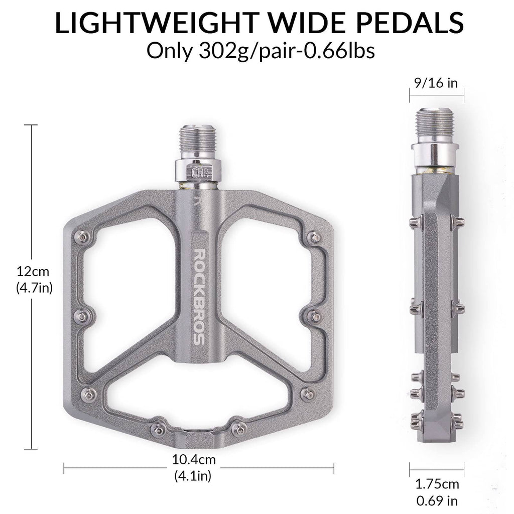 ROCKBROS Aluminium Platform Pedale 9/16 Zoll für MTB E-Bike Stadtrad