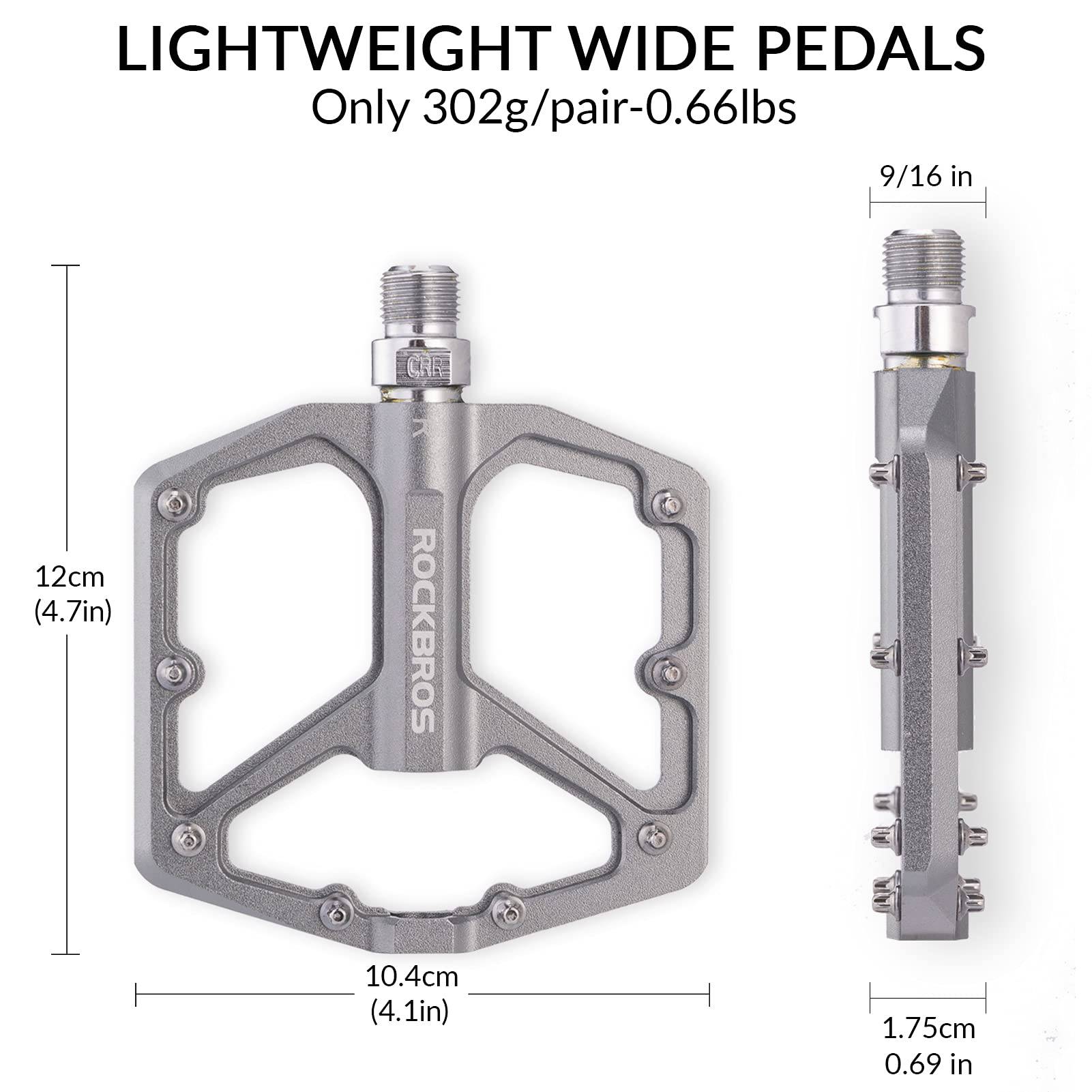 ROCKBROS Aluminium Platform Pedale 9/16 Zoll für MTB E-Bike Stadtrad