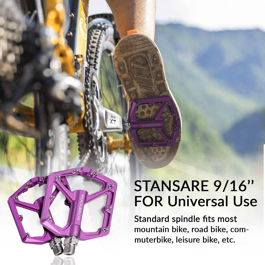 ROCKBROS Aluminium Platform Pedale 9/16 Zoll für MTB E-Bike Stadtrad