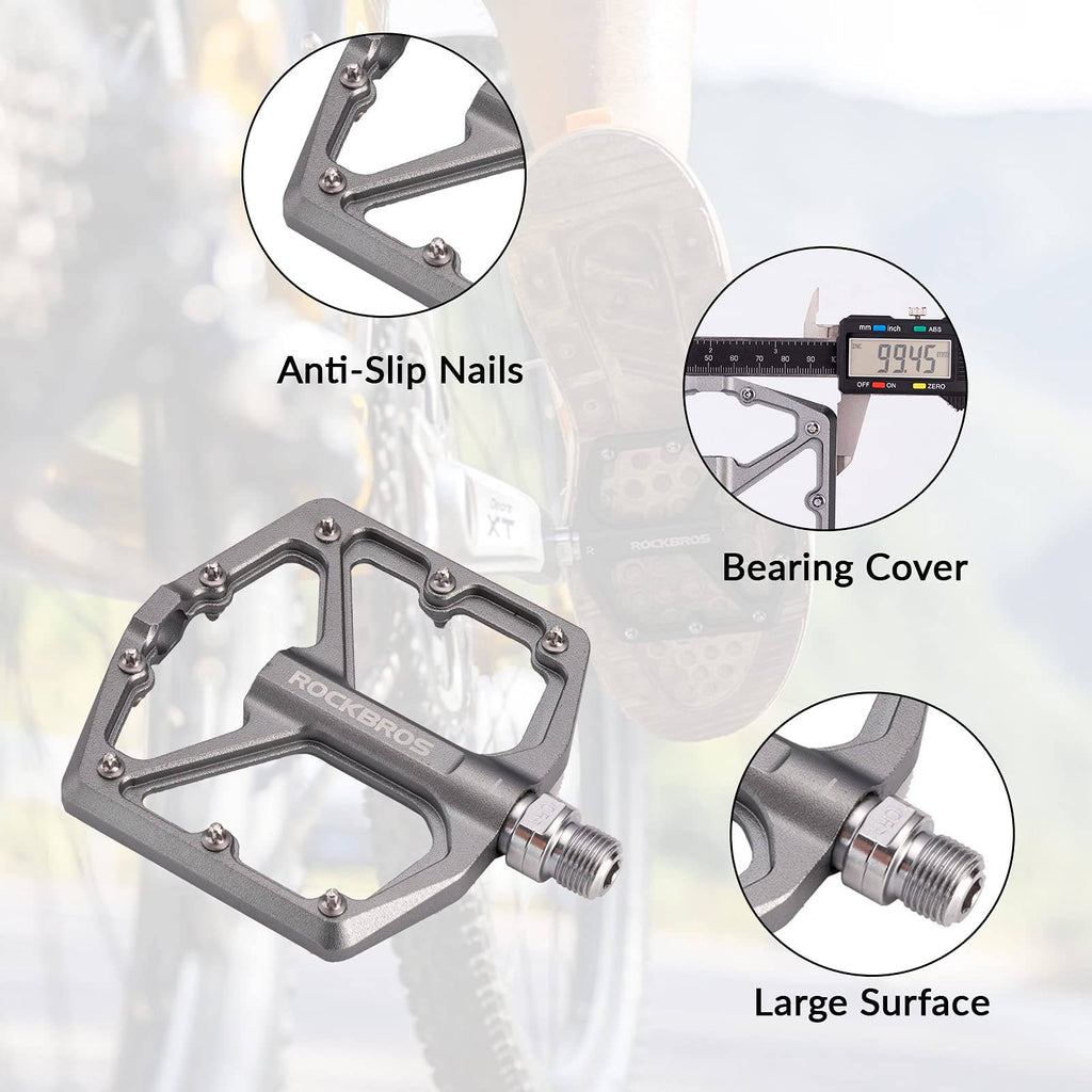 ROCKBROS Aluminium Platform Pedale 9/16 Zoll für MTB E-Bike Stadtrad