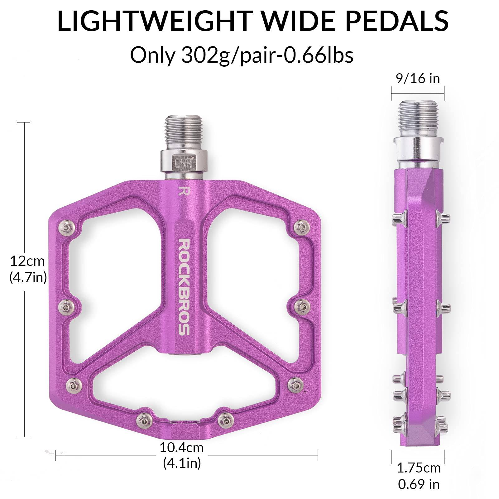ROCKBROS Aluminium Platform Pedale 9/16 Zoll für MTB E-Bike Stadtrad