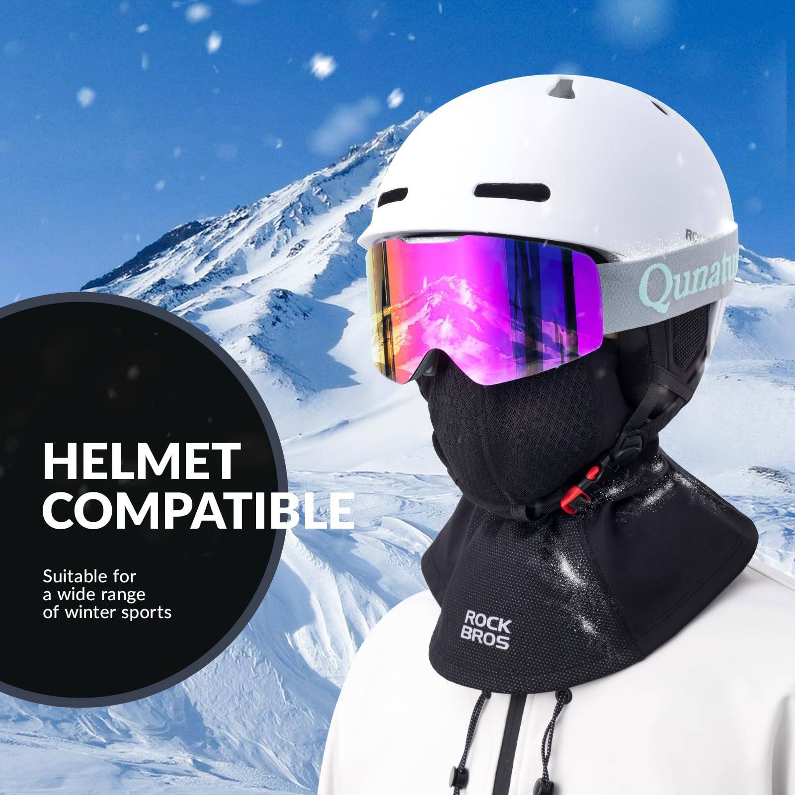 ROCKBROS Balaclava Herbst Winter Skimaske Atmungsaktiv Gesichtshaube