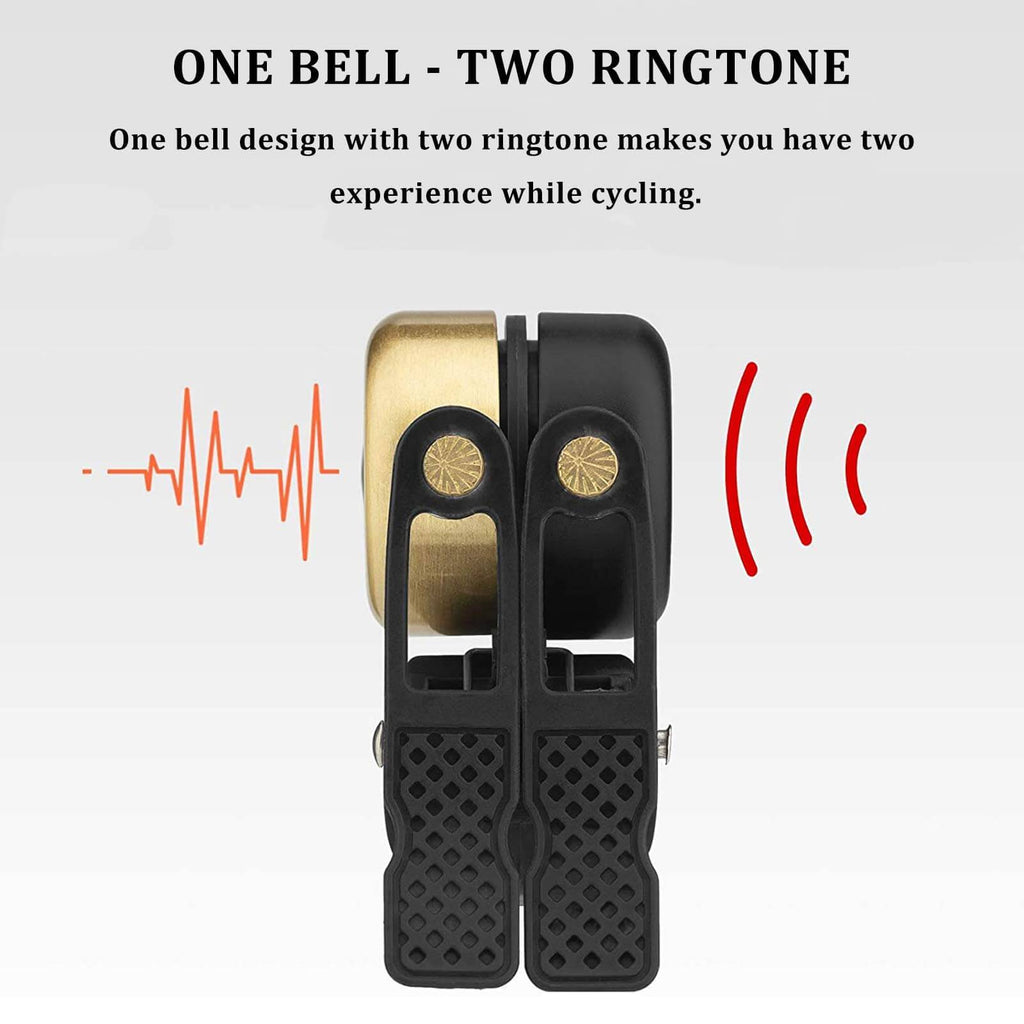 ROCKBROS Classic Brass Fahrradklingel Mini Fahrradglocken 1-2 Ringtone
