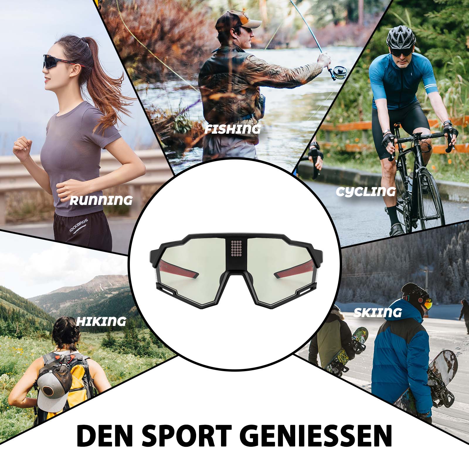 Smarte Radbrille mit Elektronischer Verdunkelung