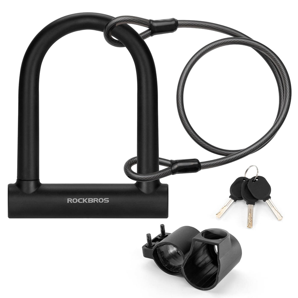 ROCKBROS Fahrrad Bügelschloss für Fahrräder & Motorräder aus legiertem