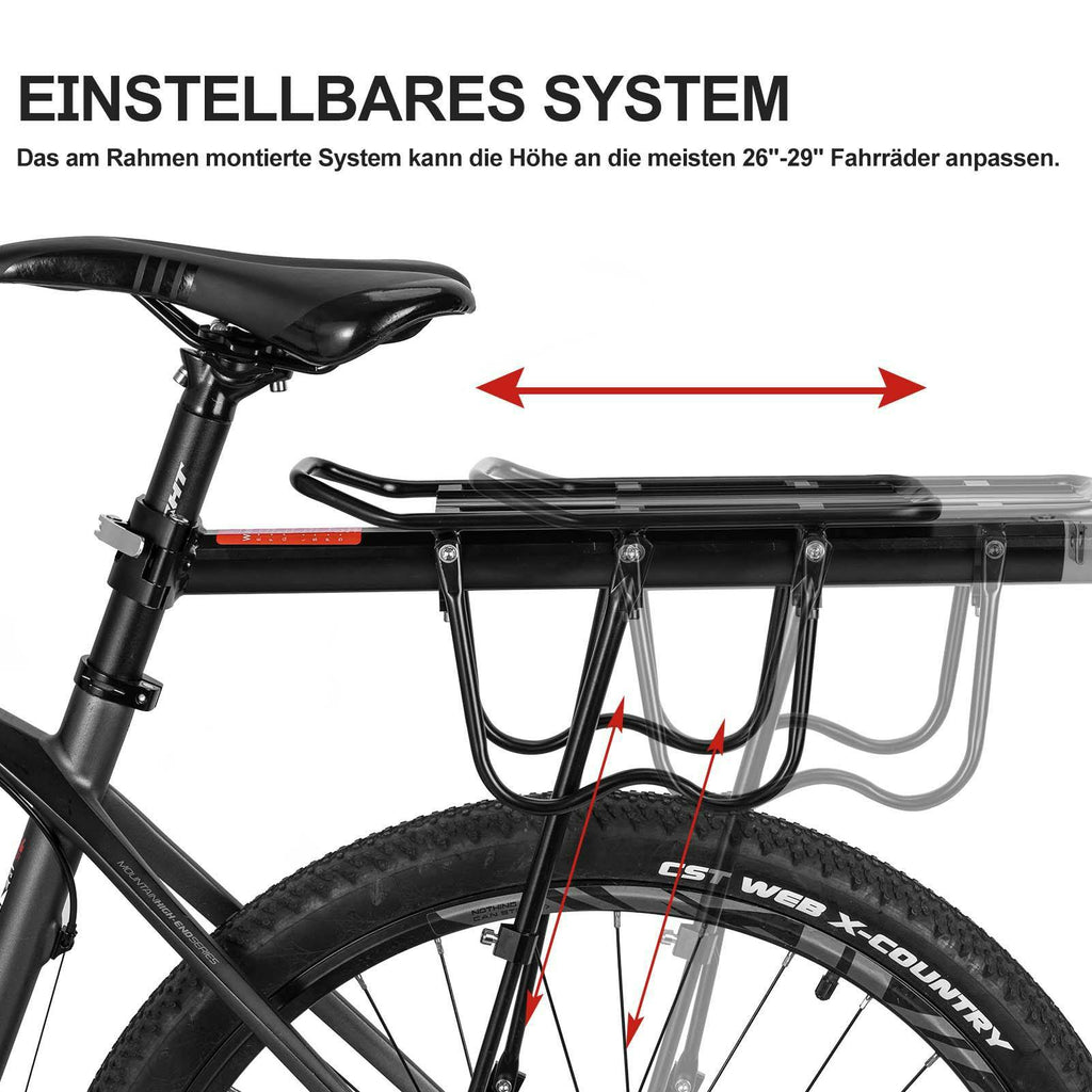 ROCKBROS Fahrrad Gepäckträger Schnellspanner mit Reflektor 24-29 Zoll Aluminiumlegierung