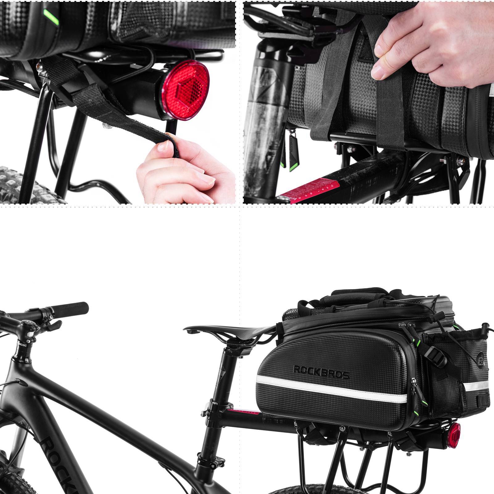 ROCKBROS Fahrrad Gepäckträgertasche 10-35L Wasserdicht Transporttasche