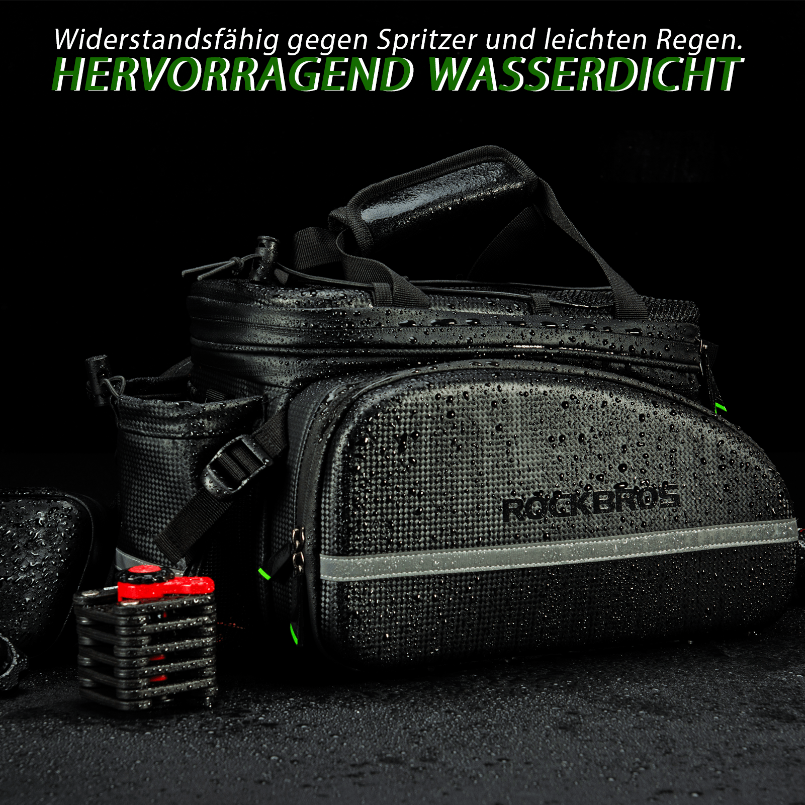 ROCKBROS Fahrrad Gepäckträgertasche 10-35L Wasserdicht Transporttasche