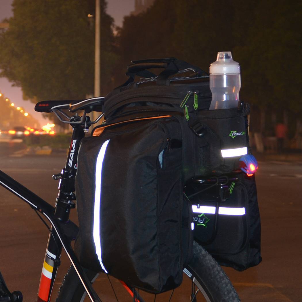 ROCKBROS Fahrrad Gepäckträgertasche wasserdichte mit Regenschutz 17-35L