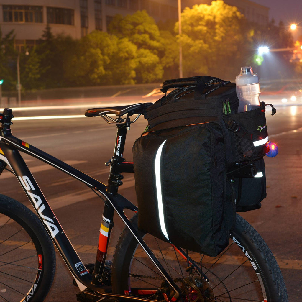 ROCKBROS Fahrrad Gepäckträgertasche wasserdichte mit Regenschutz 17-35L