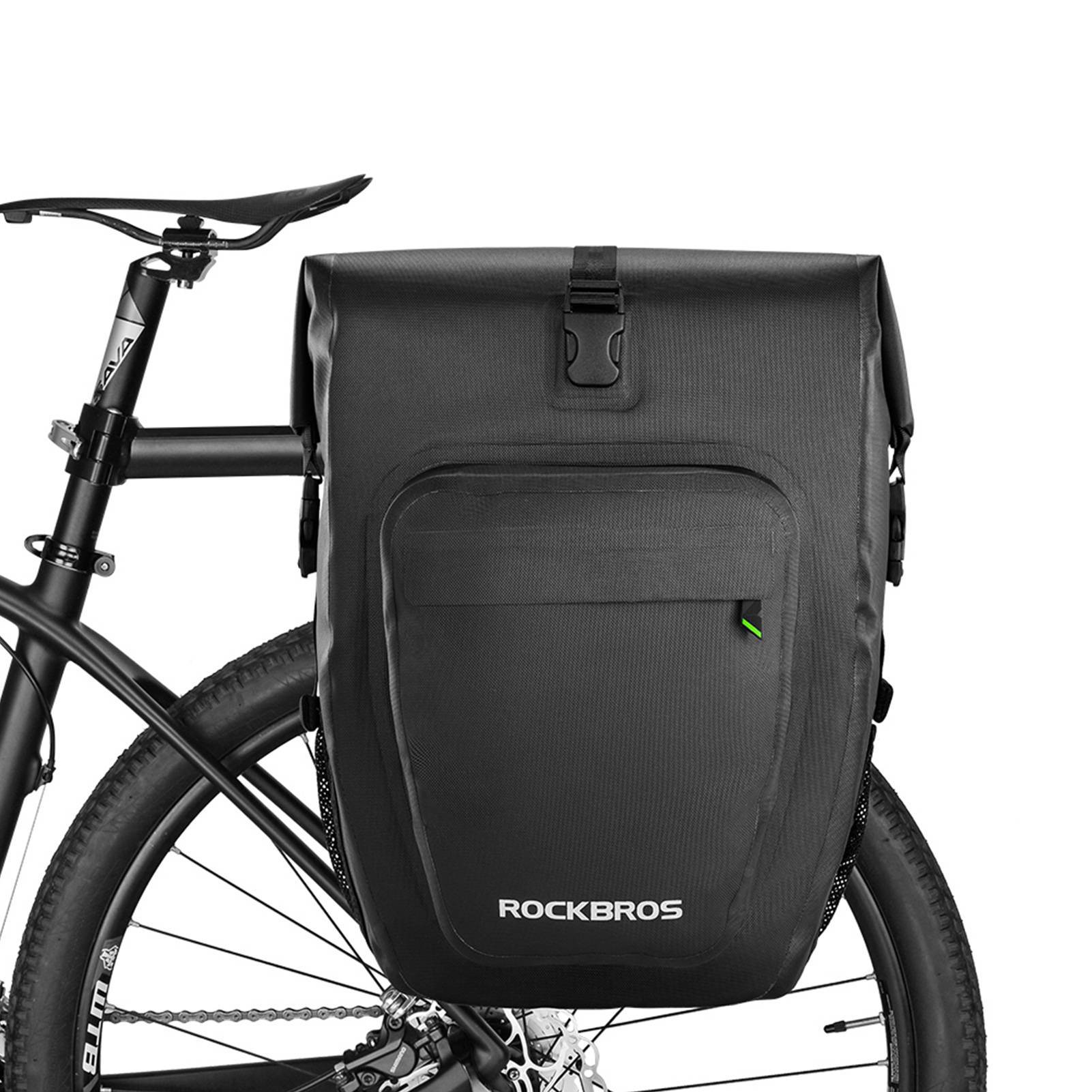 ROCKBROS Fahrrad hinter Gepäckträgertasche wasserdicht 20-27L für E-Bike/Rennrad/MTB