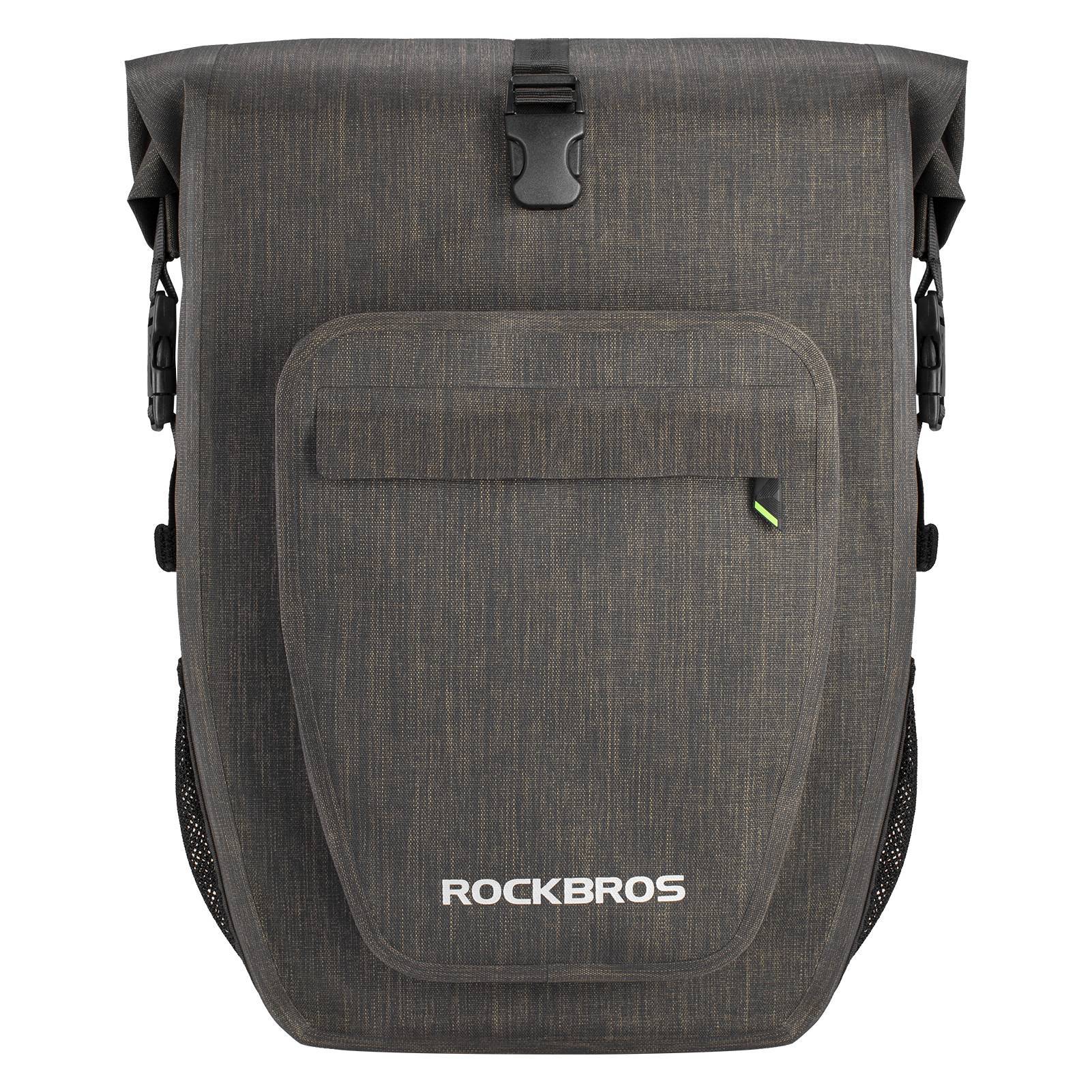 ROCKBROS Fahrrad hinter Gepäckträgertasche wasserdicht 20-27L für E-Bike/Rennrad/MTB