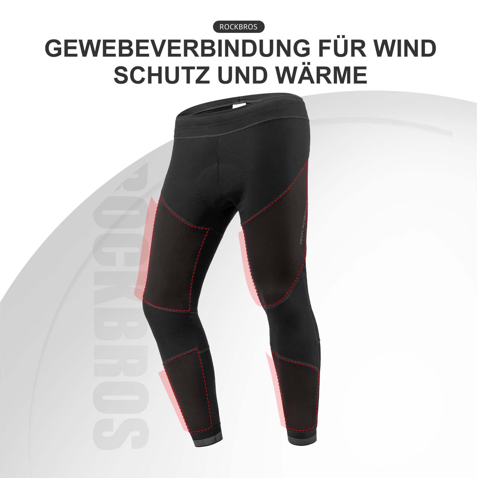 ROCKBROS Fahrrad Hose Winter Winddichte Fahrradbekleidung Sportlich