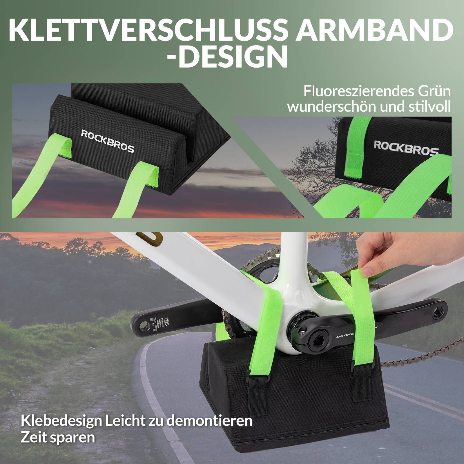 ROCKBROS Fahrrad Kettenradgarnitur Schutzpolster Fahrradzubehör Universal