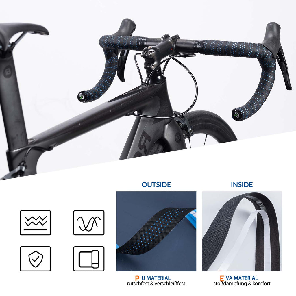 ROCKBROS Fahrrad Lenkerband für MTB Rennrad Standardgröße Vier Farben
