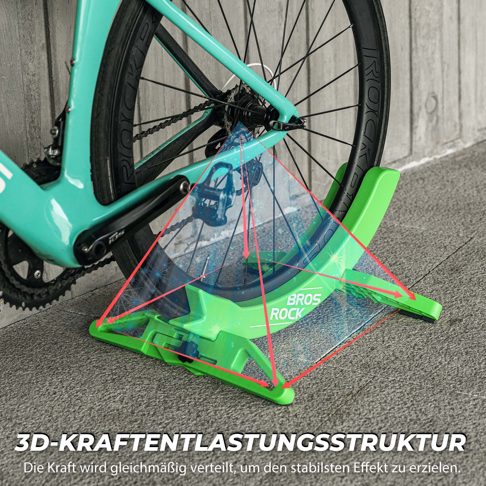 ROCKBROS Fahrrad Parkständer, verstellbare Fahrradständer für 26–80 mm