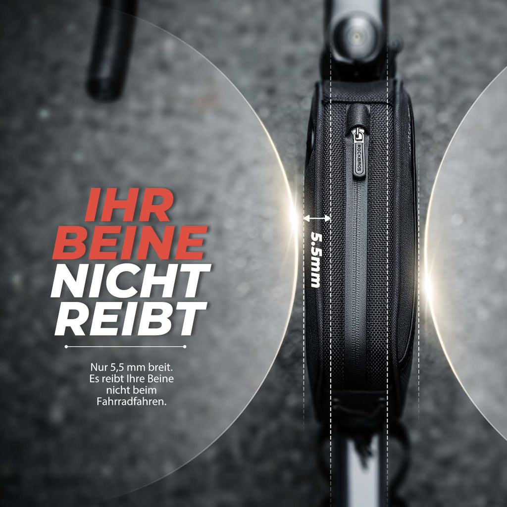 ROCKBROS Fahrrad Rahmentasche 1.3L MTB Oberrohrtasche Schwarz