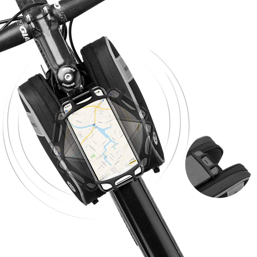 ROCKBROS Fahrrad Rahmentasche mit 360° drehbare Handyhalter 1,5 L BK