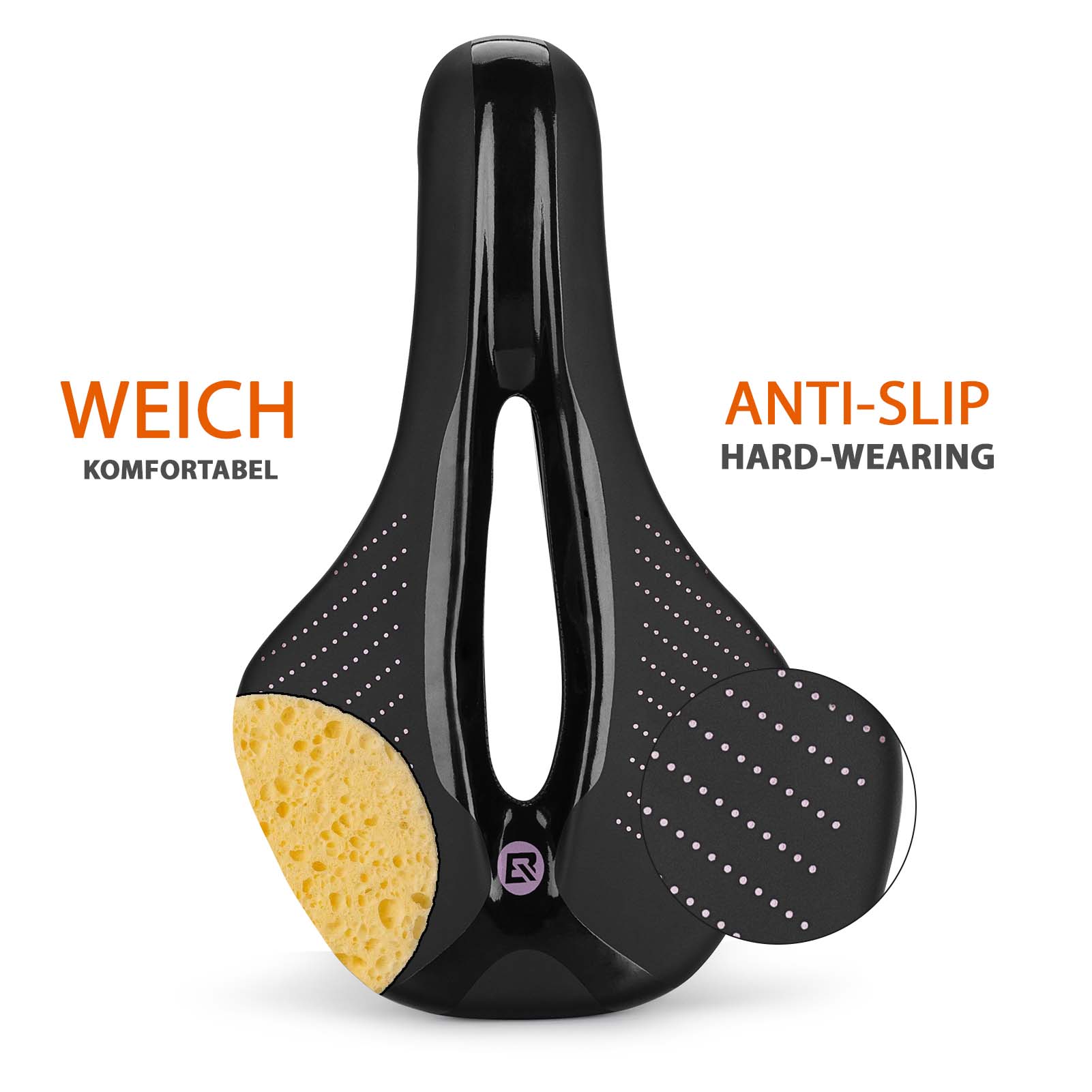 ROCKBROS Fahrrad Sattel Ergonomischer Stoßdämpfender Fahrradsattel Unisex