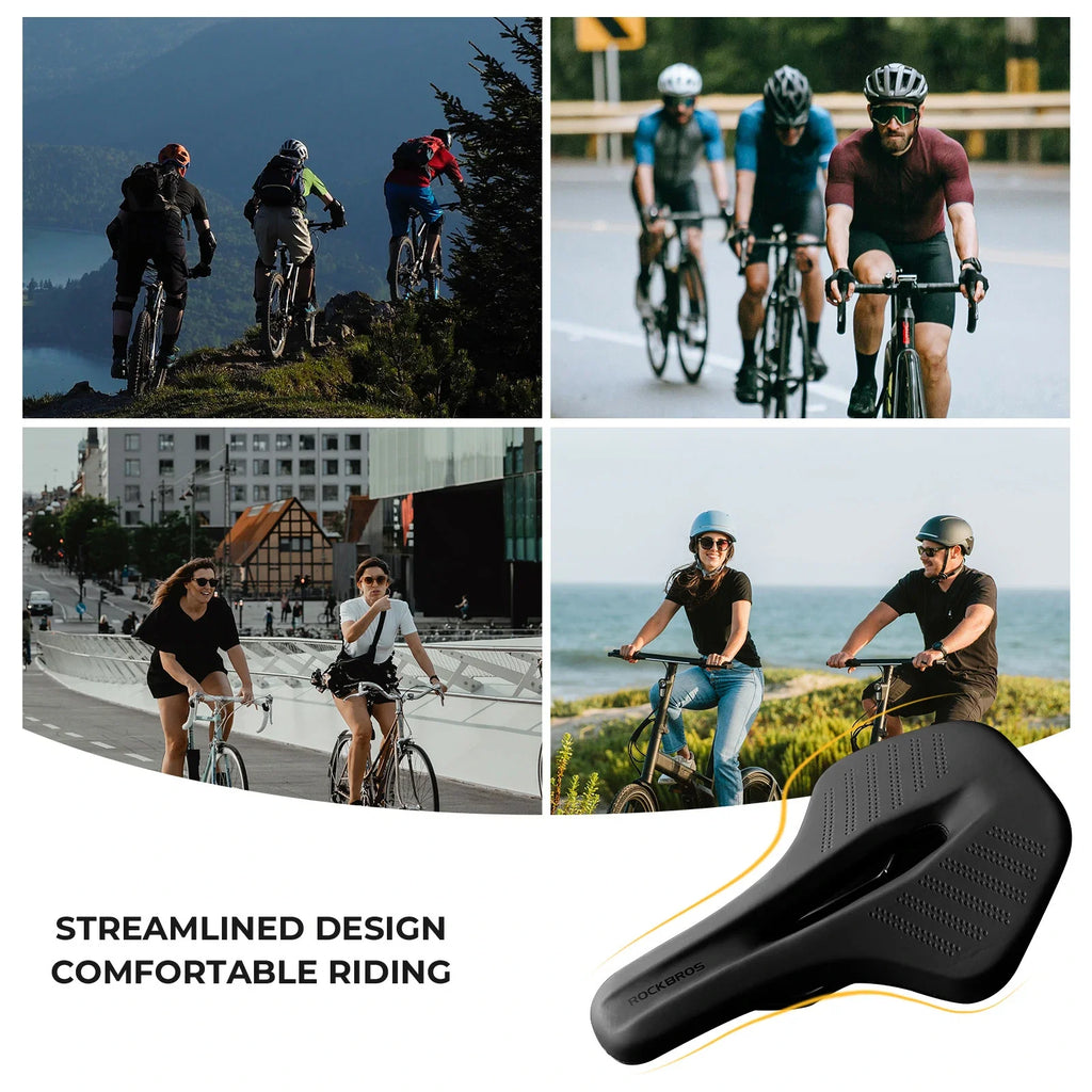 ROCKBROS Fahrrad Sattel Ergonomischer Stoßdämpfender Fahrradsattel Unisex
