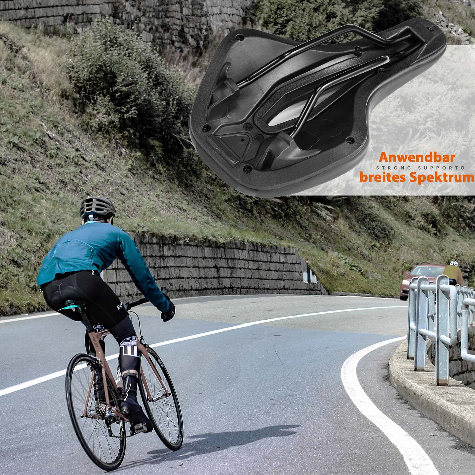 ROCKBROS Fahrrad Sattel Ergonomischer Stoßdämpfender Fahrradsattel Unisex