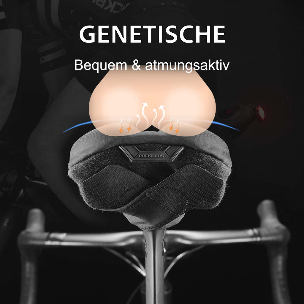 ROCKBROS Fahrrad Sattelbezug Gel Sattel Überzug Schwarz