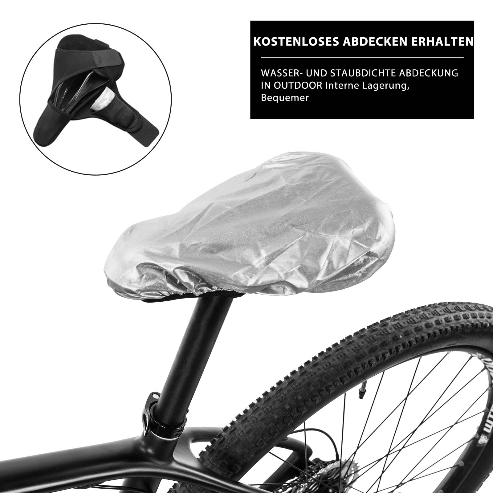 ROCKBROS Fahrrad Sattelbezug Gel Sattel Überzug Schwarz