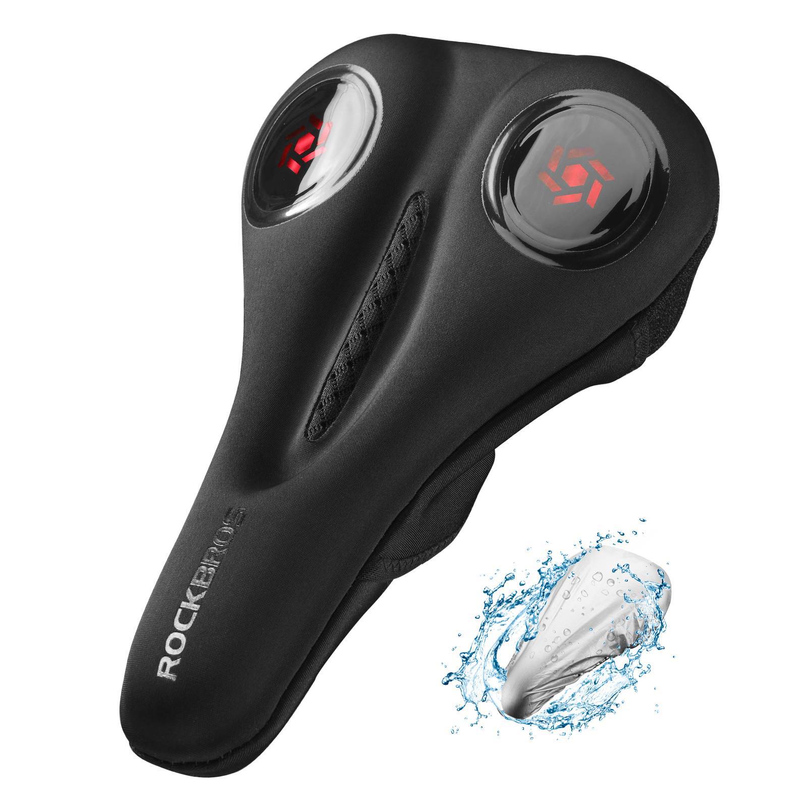ROCKBROS Fahrrad Sattelbezug Gel Sattel Überzug Schwarz