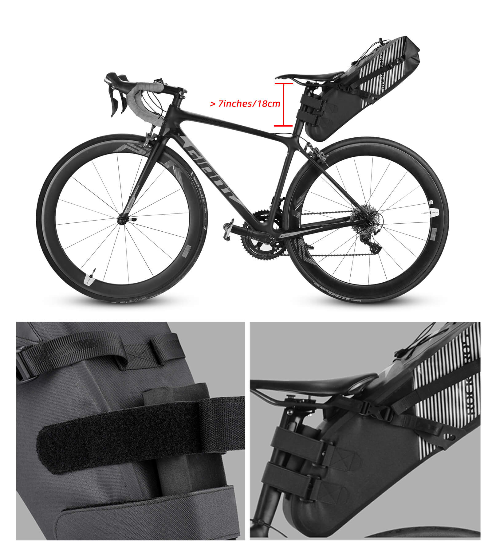 ROCKBROS Fahrrad Satteltasche IPX7 wasserdicht Sitztasche 10L