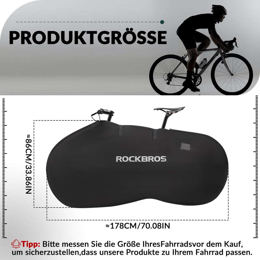 ROCKBROS Fahrrad Transporttasche Wasserdichte Tragetasche für Fahrräder bis 26 Zoll
