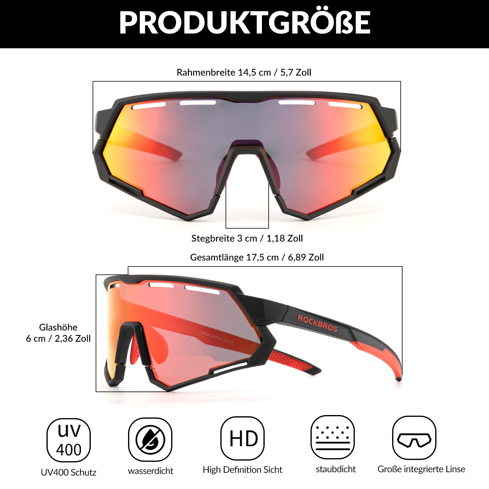 2-in-1 Fahrradbrille: Polarisiert und Selbsttönend