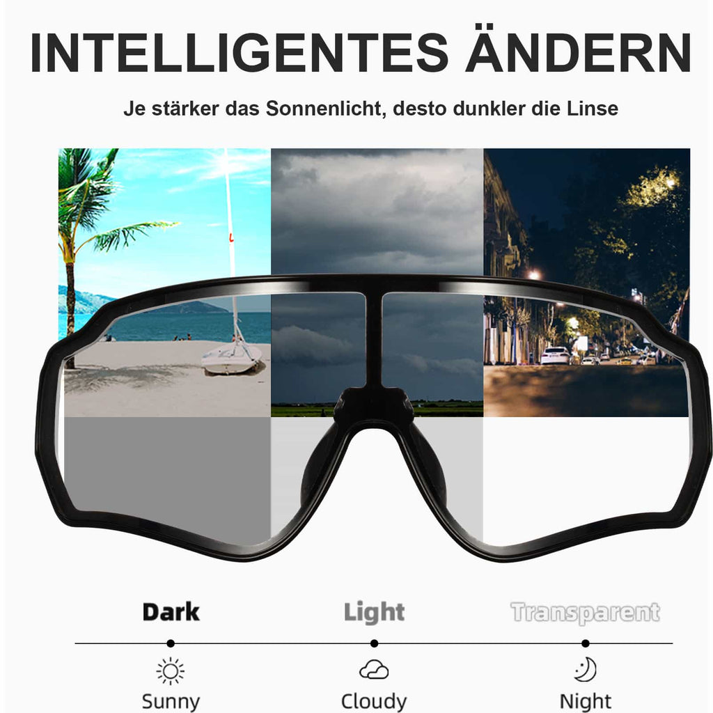 Unisex Photochromic Sportbrille mit UV400-Schutz