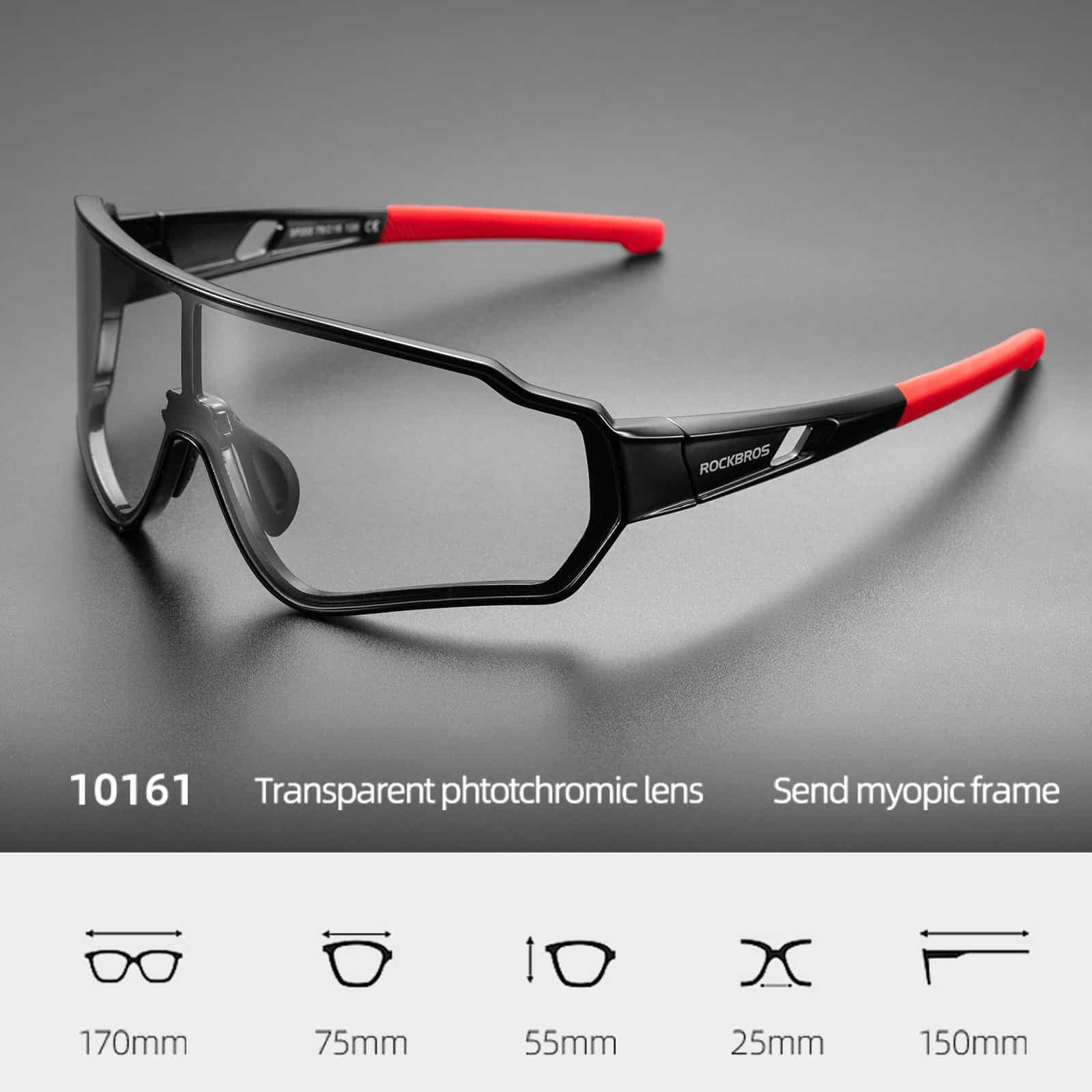 Unisex Photochromic Sportbrille mit UV400-Schutz